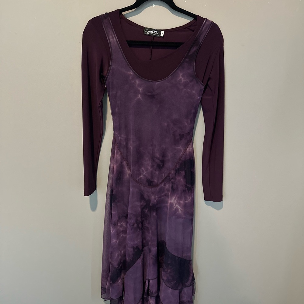 Speechless Deep Purple Long Sleeve Dress